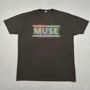 Muse‎ The 2nd Law Tour 2013 Graphic Band Tee T-Shirt Mens XL Concert Black